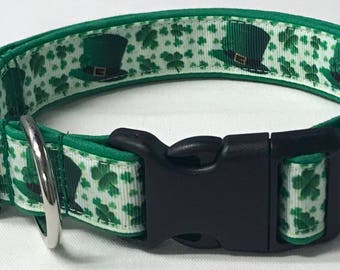 dog collar, leprechaun hat, st. Patricks day, st Patricks day dog collar, st. Patricks day collar, Irish dog collar, Irish collar, Irish
