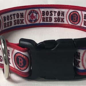 Dog Collar, Boston Red Sox, Baseball, baseball dog collar, baseball collar, sports, sports dog collar, red sox, green monster