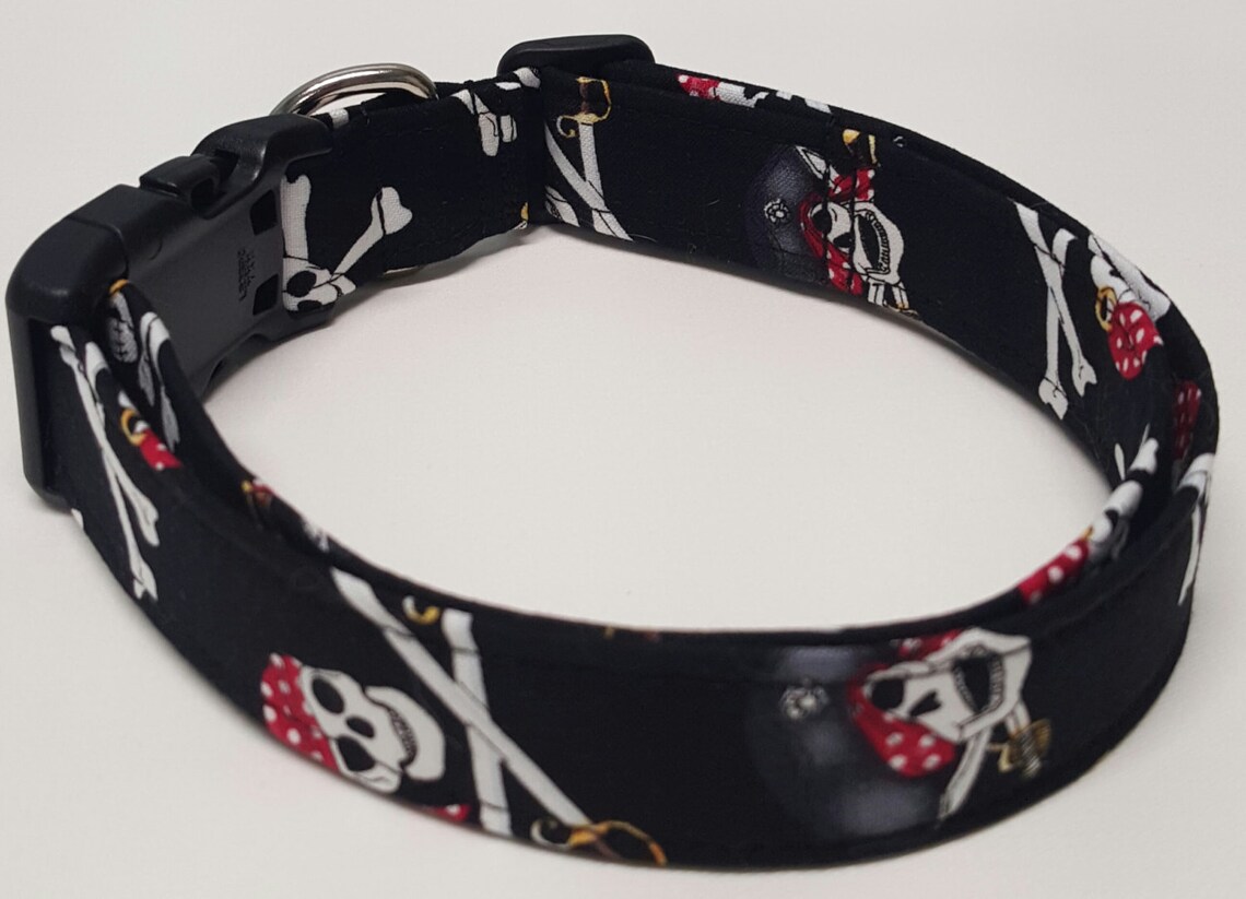 Dog Collar Pirates Skull and Cross Bones Pirates of the Etsy