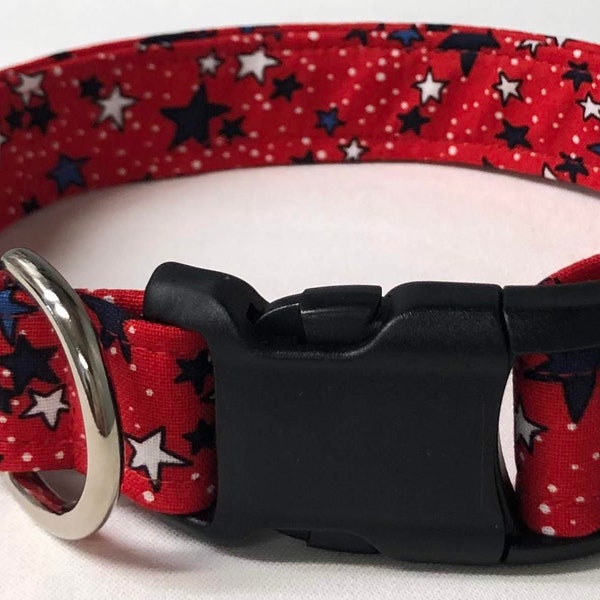 dog collar, star spangled banner, patriotic, patriotic dog collar, patriotic collar, 4th of July, 4th of July dog collar