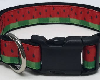 dog collar, watermelon 2, watermelon dog collar, watermelon collar, summer dog collar, summer collar, summertime, summer