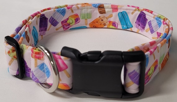 dog collar, popcicles, summer, summer dog collar, summer collar, ice cream, ice cream collar