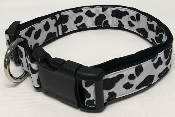 cow print dog collar