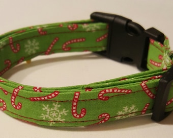 Collar de perro, bastón de caramelo, collar de perro de Navidad, collar de perro de vacaciones
