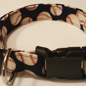 dog collar, navy baseballs, baseball, baseball dog collar, baseball collar