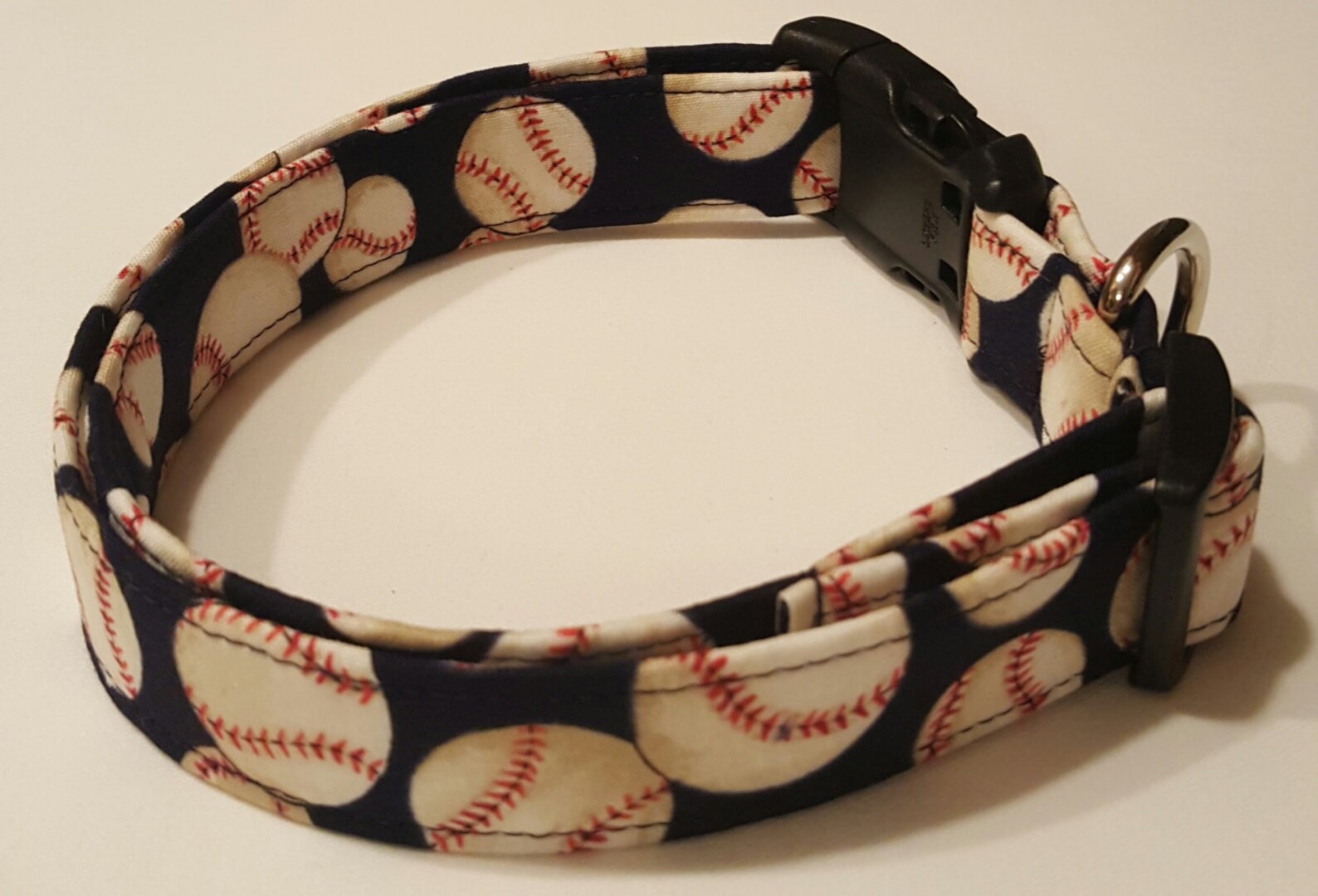 Dog Collar Navy Baseballs Baseball Baseball Dog Collar Etsy