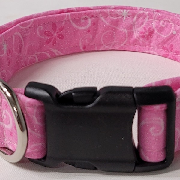 Dog collar, pink sparkle, pink sparkle dog collar, pink dog collar, pink collar