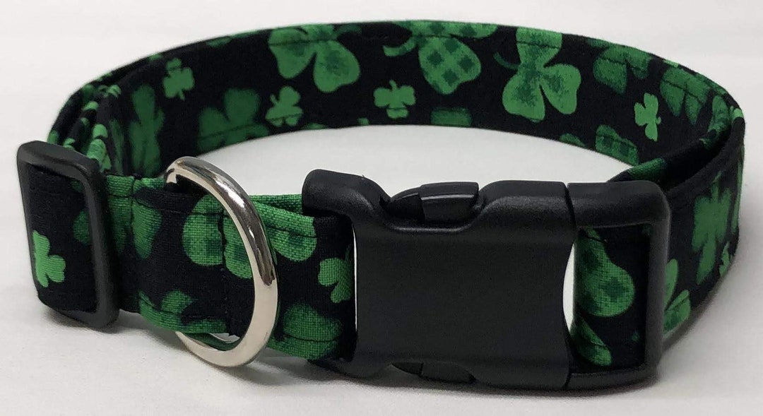 Dog Collar, Patchwork Shamrock, Shamrock Dog Collar, Shamrock Collar
