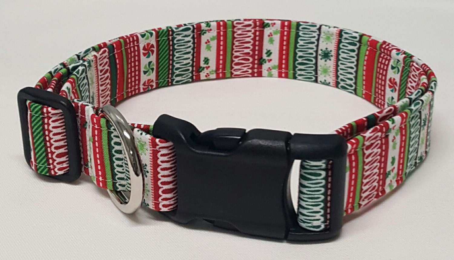 Dog Collar Holiday Candy Stripes Christmas Dog Collar Etsy