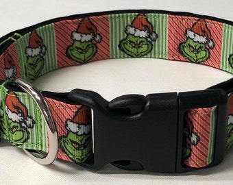 dog collar, the grinch 2, grinch, the grinch who stole Christmas, Christmas, Christmas dog collar, Christmas collar, grinch dog collar