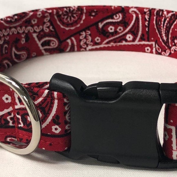 dog collar, red bandana, red bandana dog collar, red bandana collar