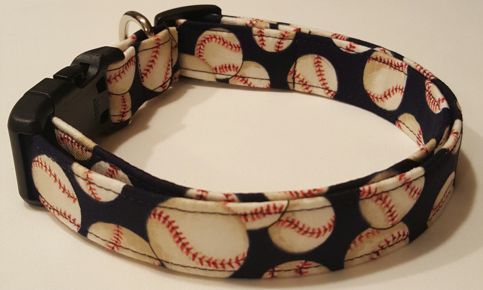Dog Collar Navy Baseballs Baseball Baseball Dog Collar Etsy