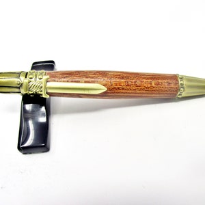 Knights Armor Andiroba Ballpoint Pen with Antique Brass Plating
