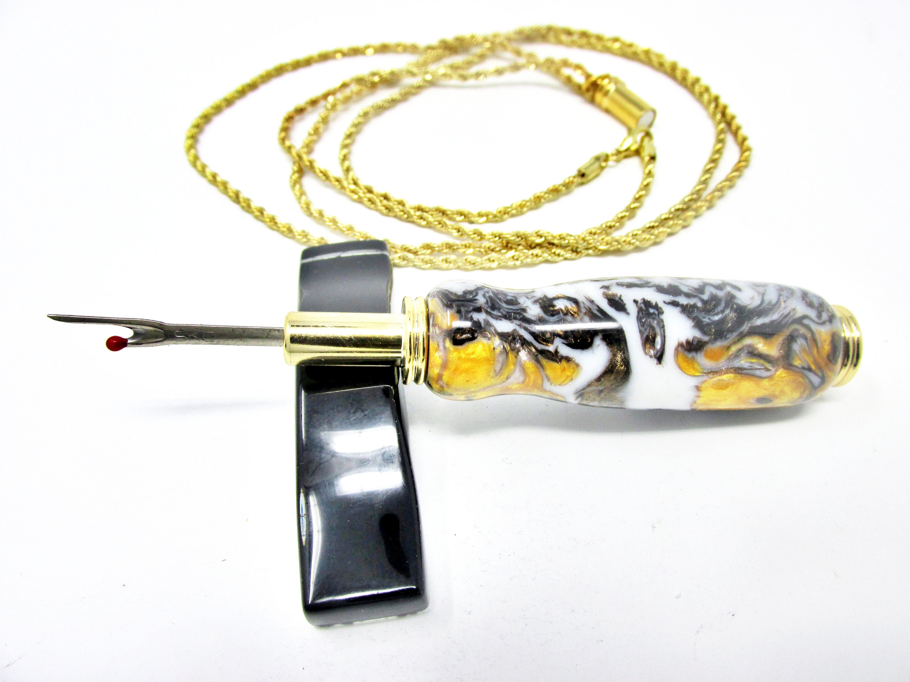 Handmade Renaissance Seam Ripper Necklace With 24kt Gold Etsy UK