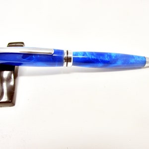Dyna Blue designer balpen met verchroming