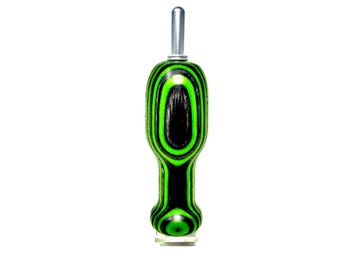 aGreen Hornet Spectraply Ergonomic Crochet Handle and Hook(s) with Satin Plating