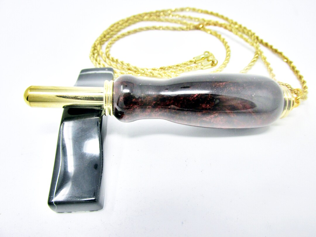 Handmade Marinara Sauce Seam Ripper Necklace With 24kt Gold Etsy