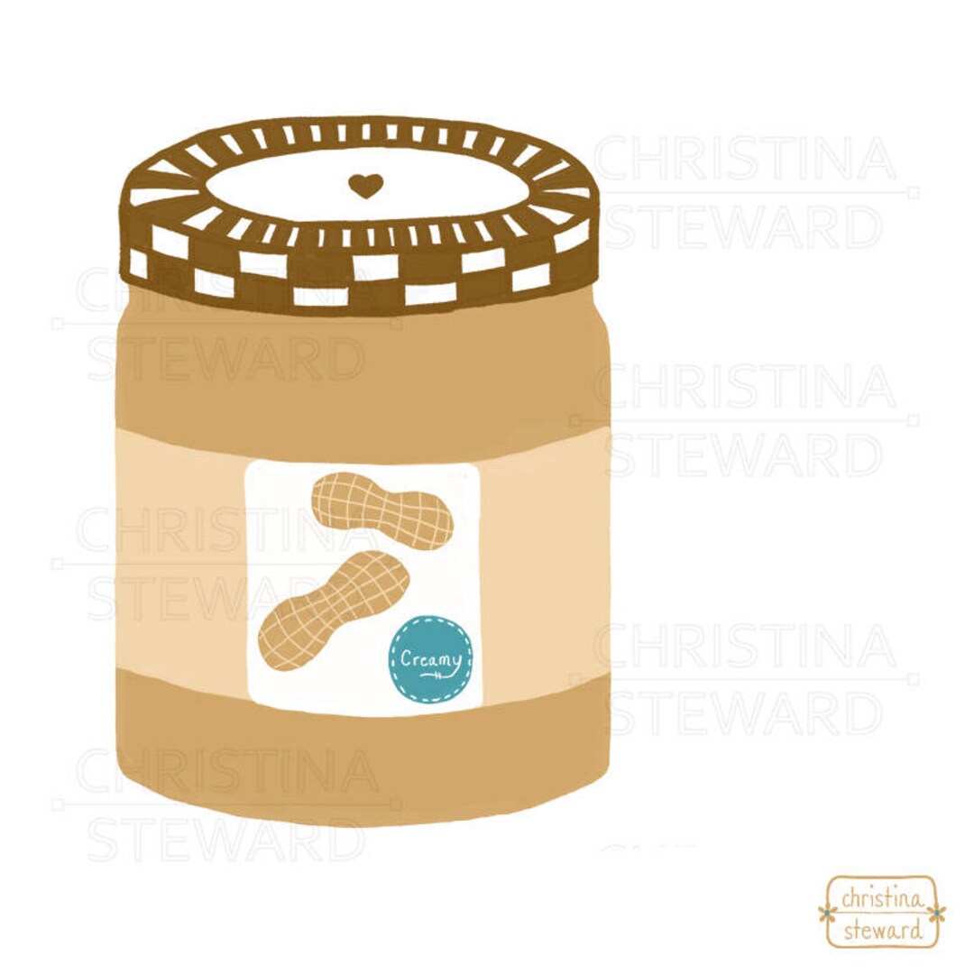 Peanut Butter Clip Art, Peanut Butter Illustration, Food Clip Art, PNG