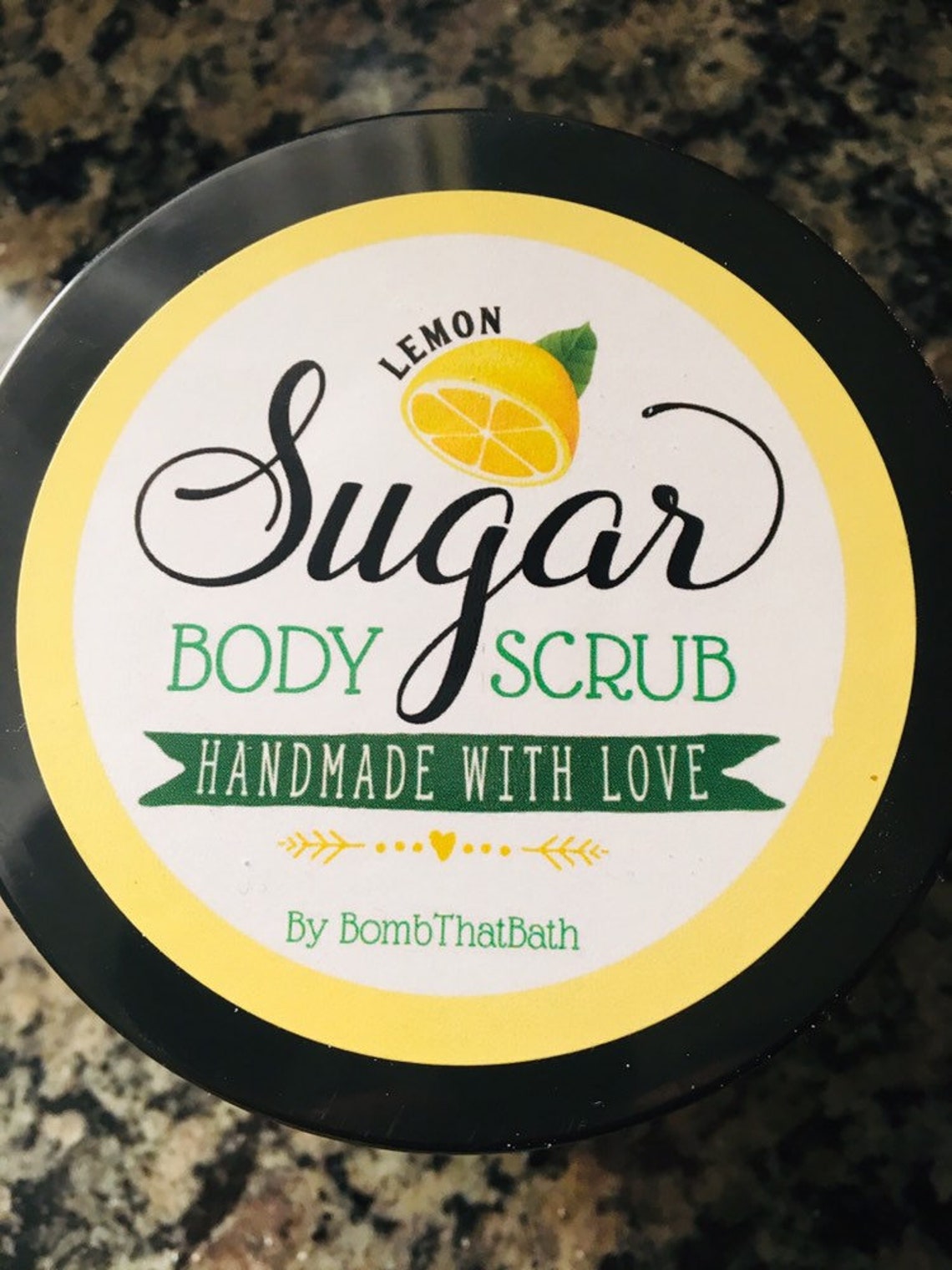 Organic Lemon Sugar Scrub Etsy