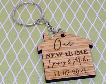 New Home Keyring || First Home Gift || First Time Buyer Gift || Housewarming Keyring || Gift for a couple || Stocking Filler for New Home