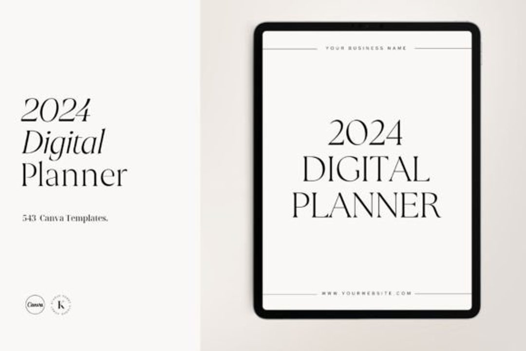 2024 Digital Planner Canva Template Etsy