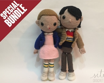 SPECIAL BUNDLE: Amigurumi Crochet Pattern - Eleven & Mike Wheeler [Stranger Things]