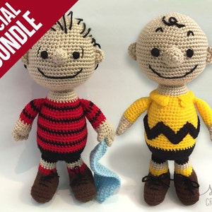 SPECIAL BUNDLE: Amigurumi Crochet Pattern - Charlie Brown & Linus Van Pelt [Peanuts]