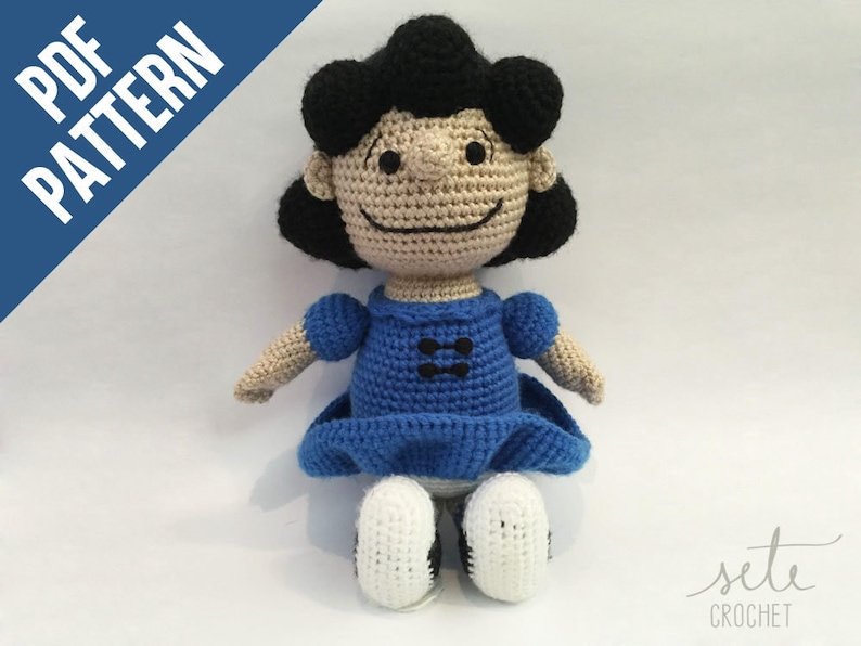 Amigurumi Crochet Pattern Lucy Van Pelt Peanuts image 1