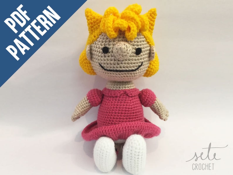 Amigurumi Crochet Pattern Sally Brown Peanuts image 1