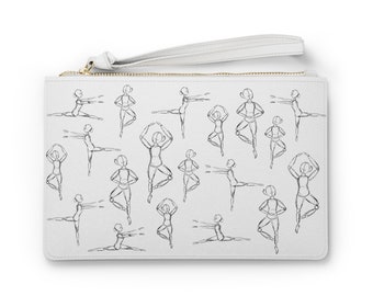 Pas De Doodle Ballet Pouch: Vegan Leather Margot Clutch