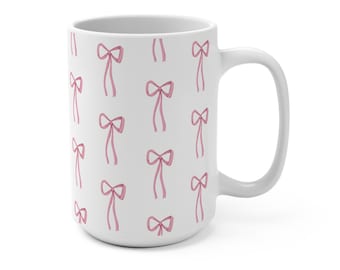 Pink Bow Mug: Coquette Style, New England Design