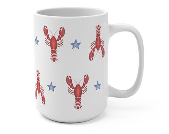 Lobster Mug: Coastal New England Beach House Gift
