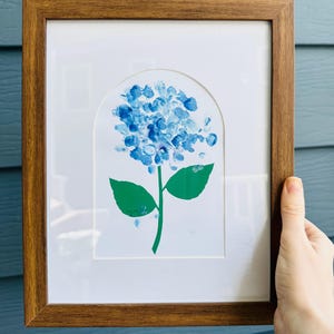 Hortensie Karte für Vorschulkinder Kindergarten New England Summer Craft Kindertagesstätte Muttertagskarte
