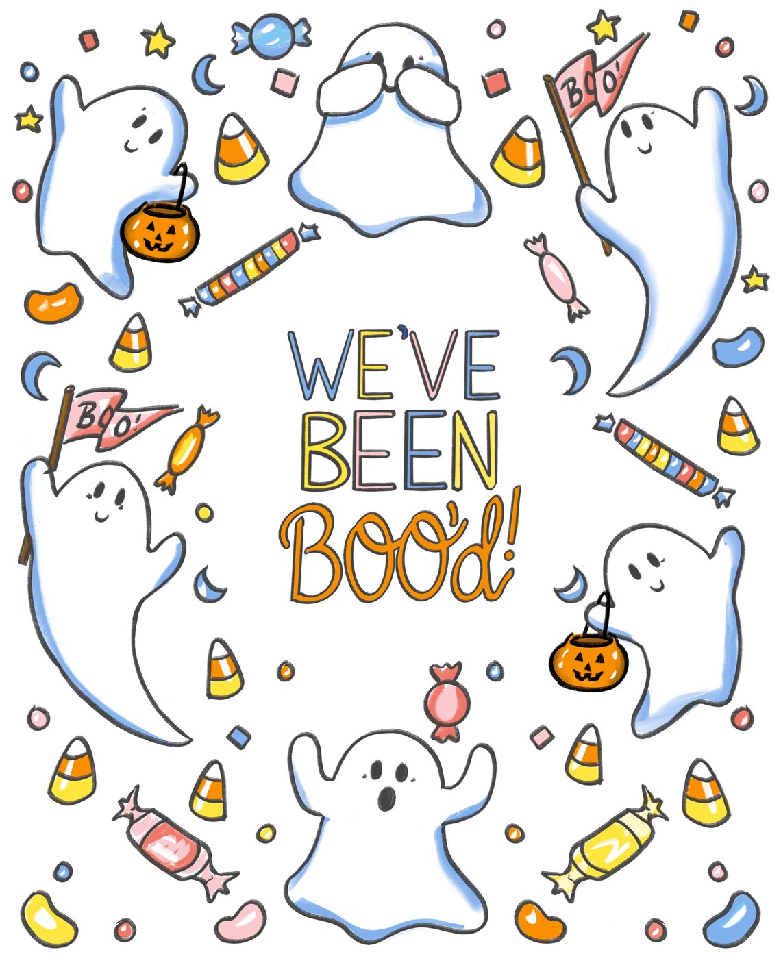 Retro Halloween Boo Signs: Printable Activity Bundle (digital Download ...
