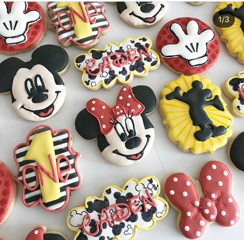 Mickey Mouse Cookies Minnie Mouse Cookies Disney Cookies Etsy