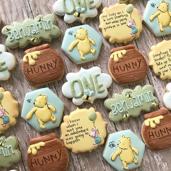 Classic Winnie The Pooh Cookies Winnie The Pooh Birthday Etsy
