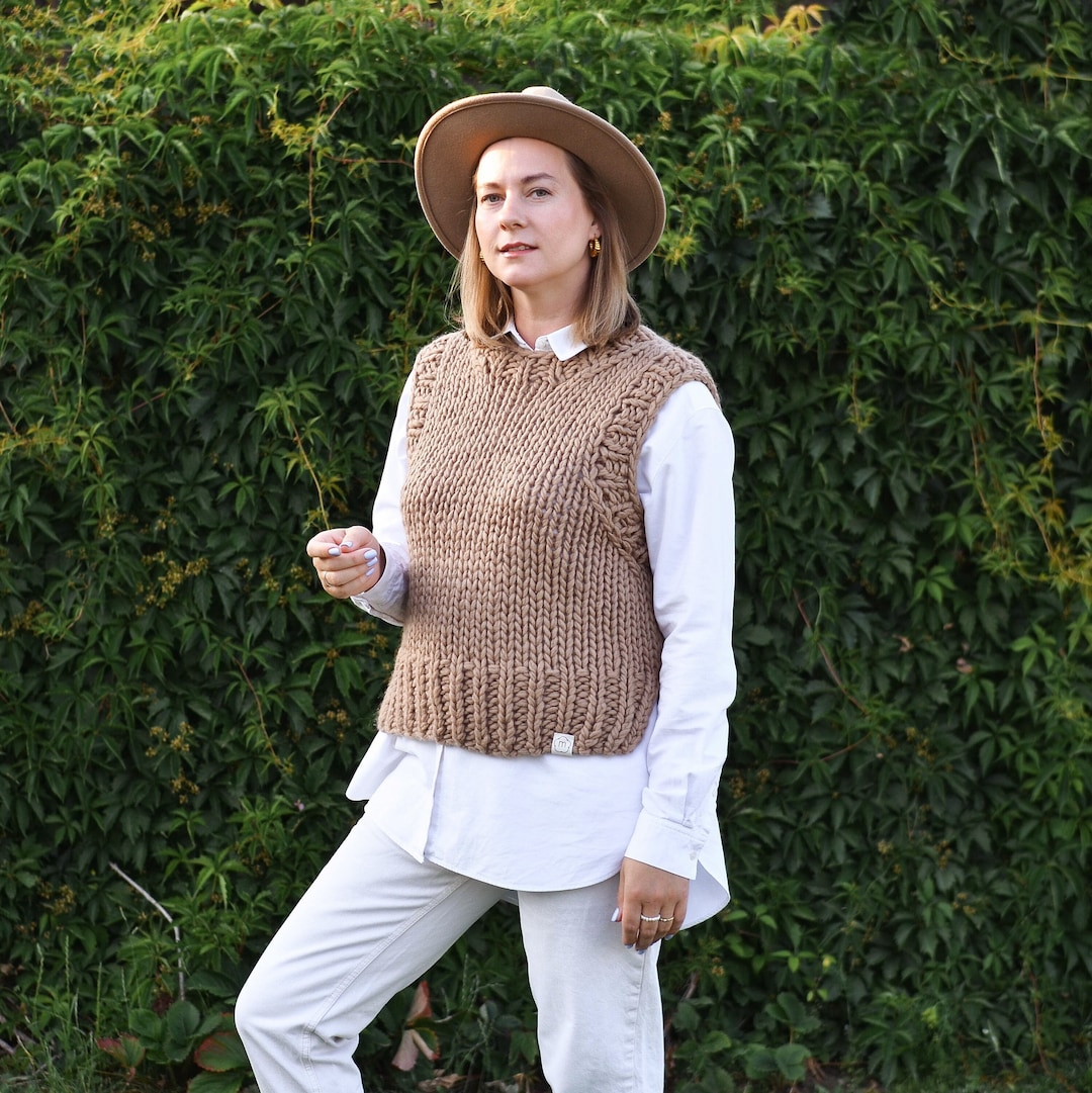 O-Neck 100% Wool Sweater Vest