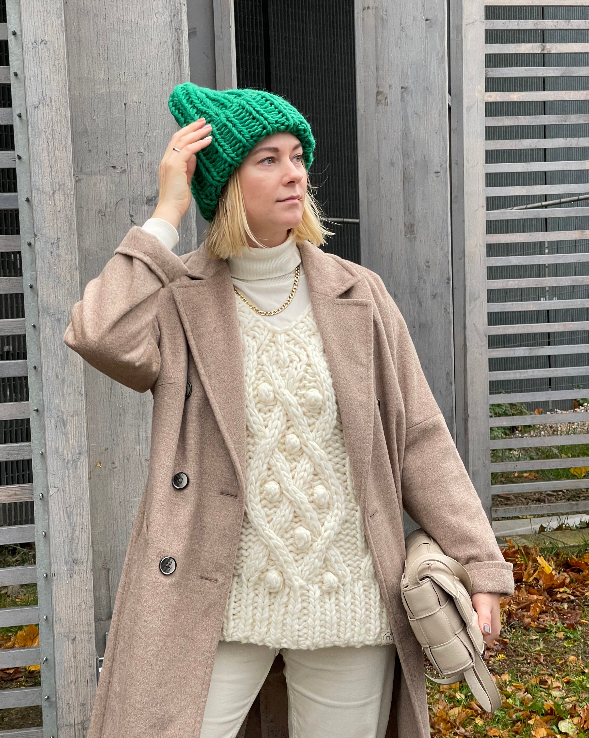 Chunky Cable Knit Sweater Vest for Women Handmade Waistcoat Hand