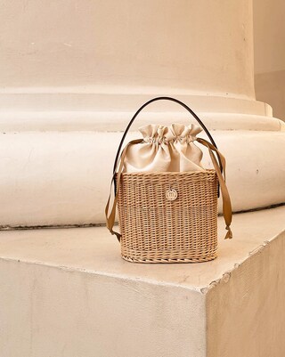 Borsa A Secchiello Intrecciata In Pelle Vegana - Borsa A Mano Donna Stile Vintage - Piccola Borsa Estiva Con Manici, Comoda Per Ogni Occasione (Taglia Piccola, Colore 06)
