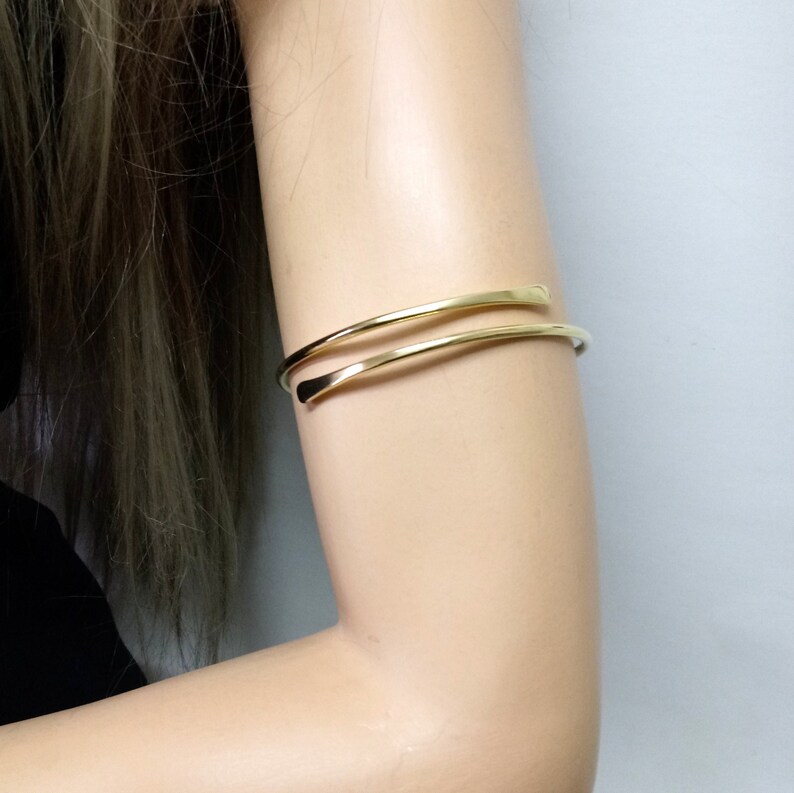 Gold Arm Band Arm Cuff upper Arm Bandarm Cuffminimalist Etsy