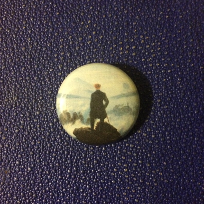 Wanderer Above a Sea of Fog German Romantic Art Button Pin FREE SHIPPING