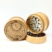 Herb Grinder - 18 Tarot Deck Card - The Moon - 3pc Herb Grinders Herb Cutter Cutting and Grinding Metal Blades 2.5 Inch Travel Size 
