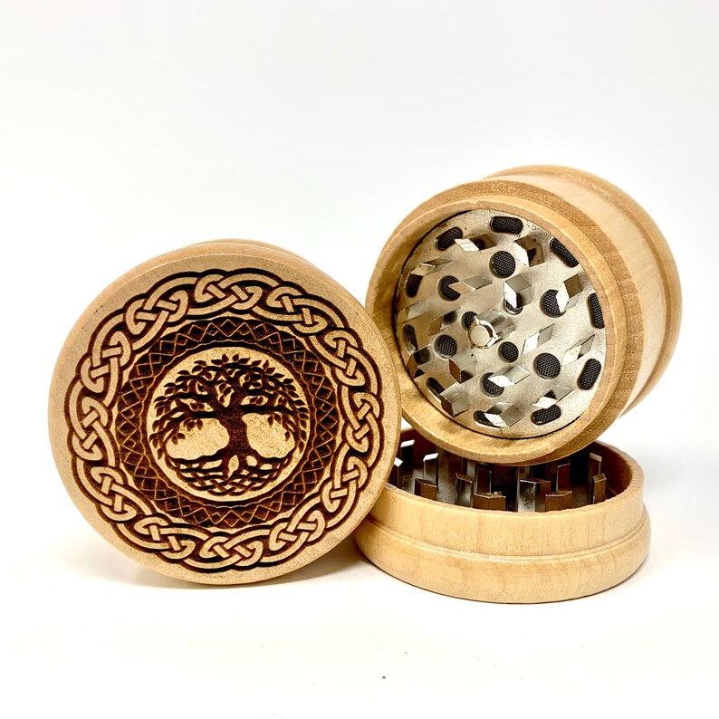 Herb Grinder Celtic Tree of Life Design 3pc Herb Grinders Etsy