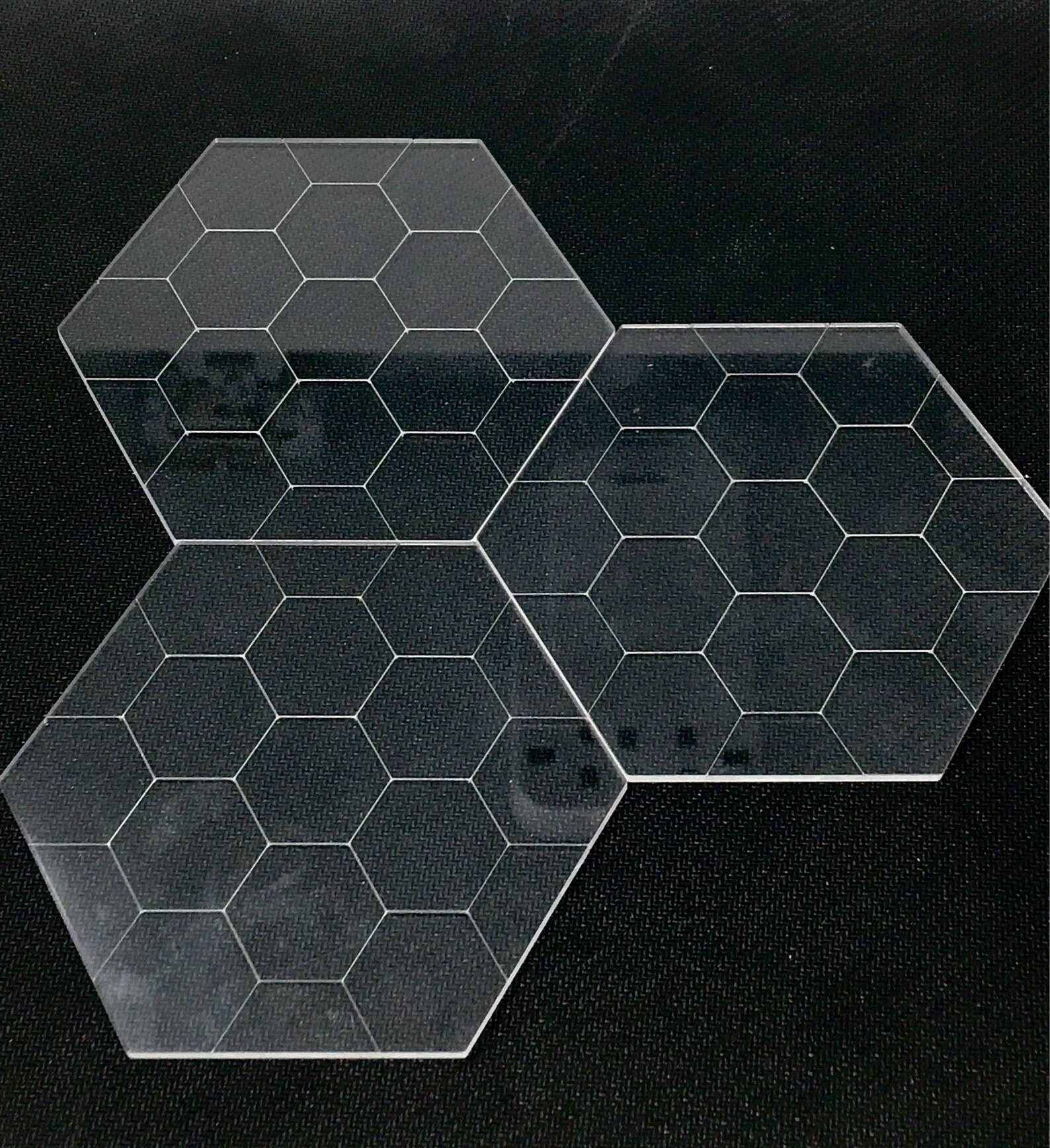 Clear Acrylic 4 Hex Plates for Tabletop War Gaming and Etsy