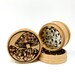 Herb Grinder - Vintage Psychedelic Mushroom - 3pc Herb Grinders Herb Cutter Cutting and Grinding Metal Blades 2.5 Inch Travel Size 