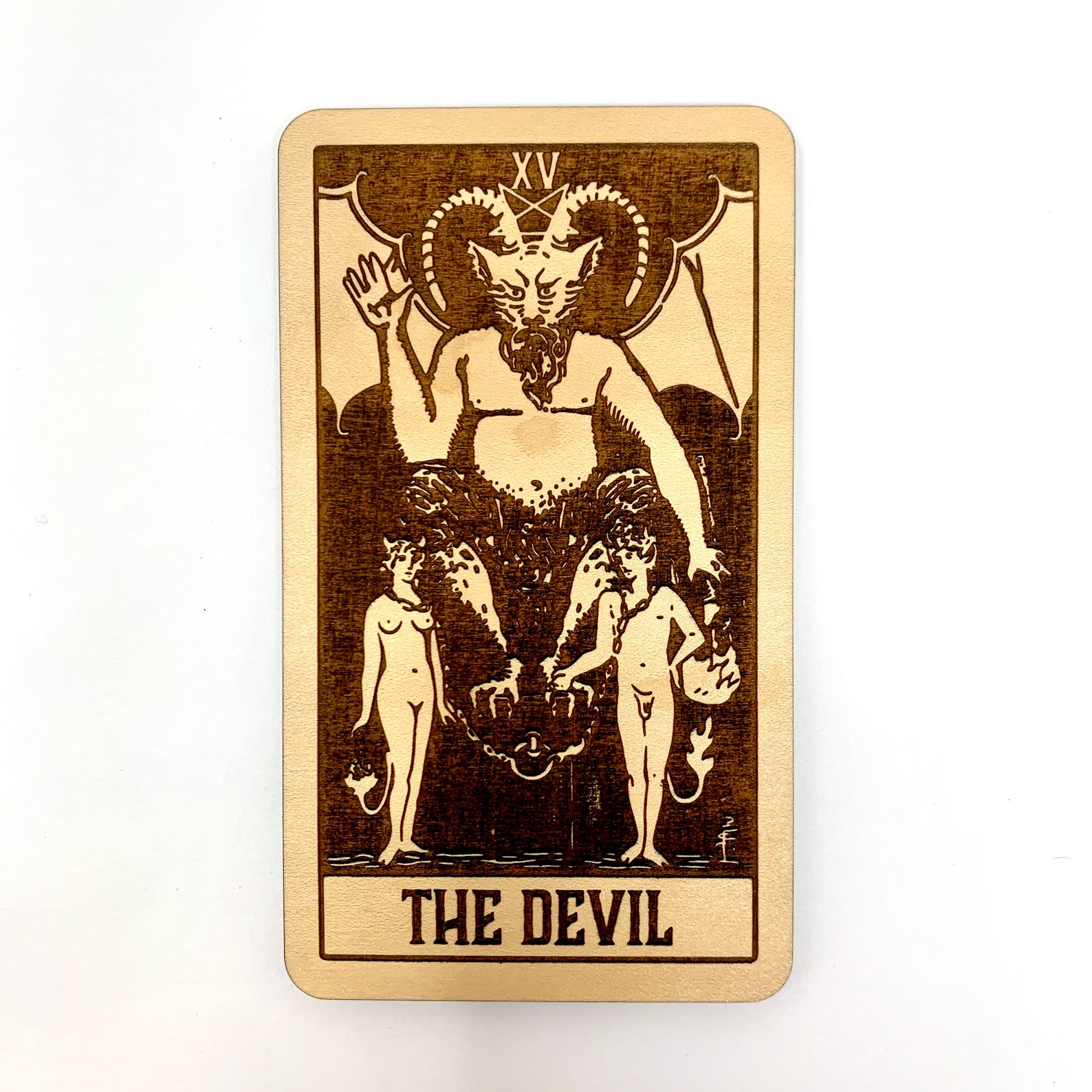 15 the Devil Wood Tarot Card Tarot Cards Tarot Deck Etsy UK