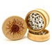 Herb Grinder - Sunflower Design - 3pc Herb Grinders Herb Cutter Cutting and Grinding Metal Blades 2.5 Inch Travel Size 