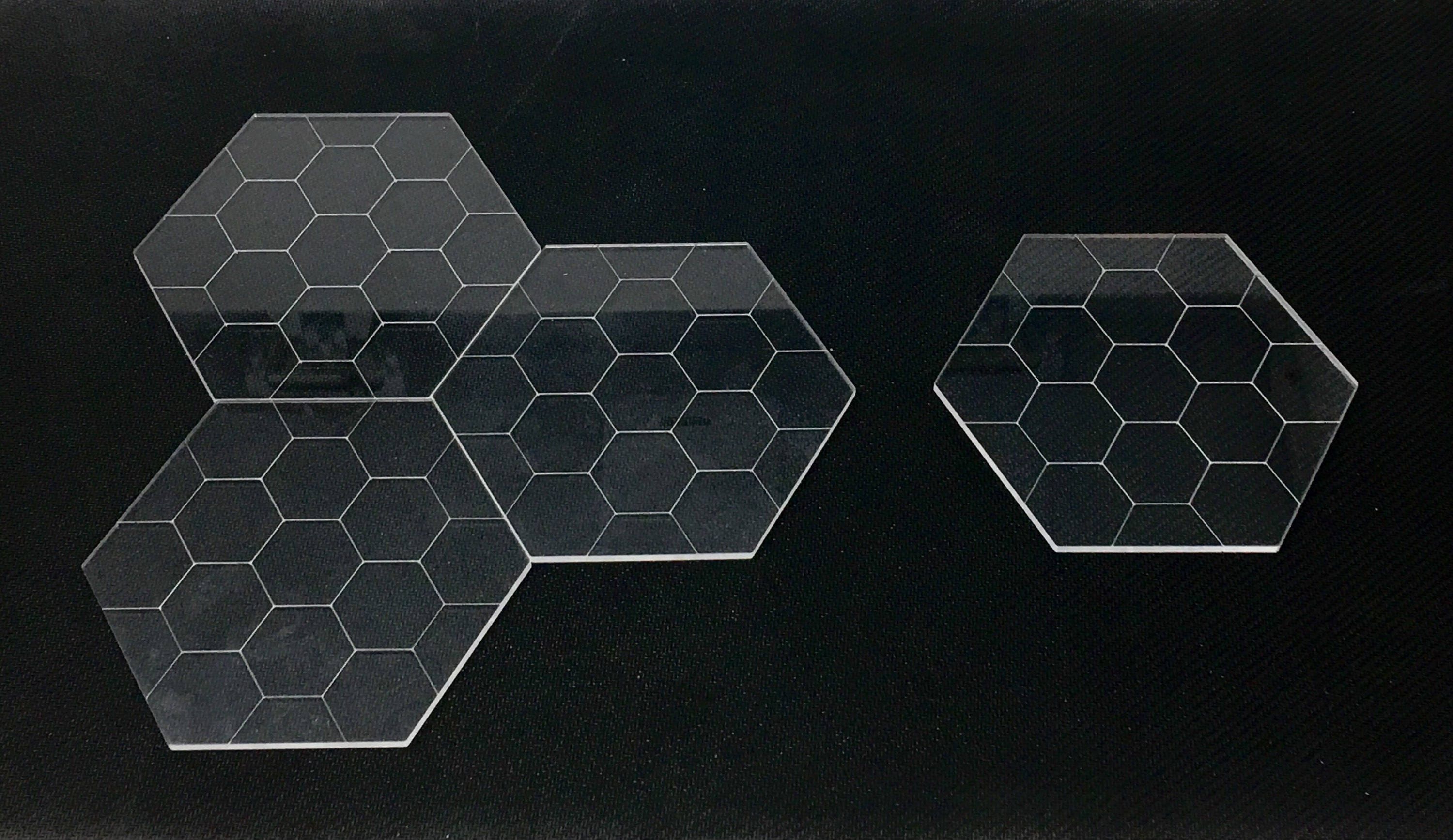 Clear Acrylic 4 Hex Plates for Tabletop War Gaming and Etsy