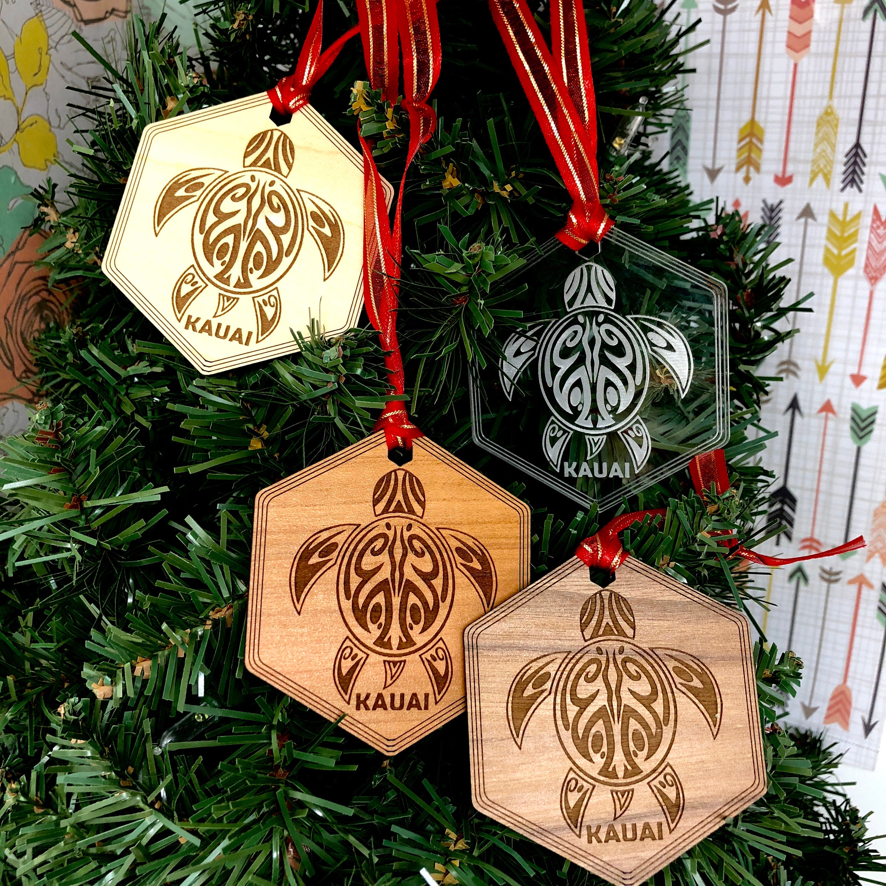 Kauai Christmas 2022 Kauai Honu Sea Turtle Hawaiian Christmas Tree Ornament Free | Etsy