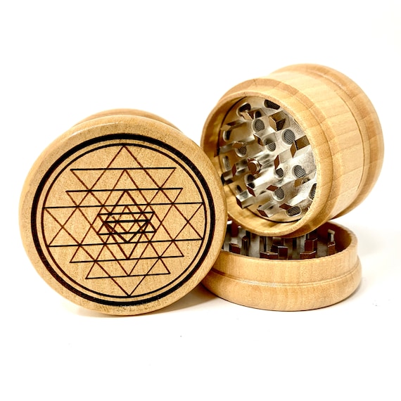 Herb Grinder Sri Yantra Sacred Geometry 3pc Herb Grinders Etsy